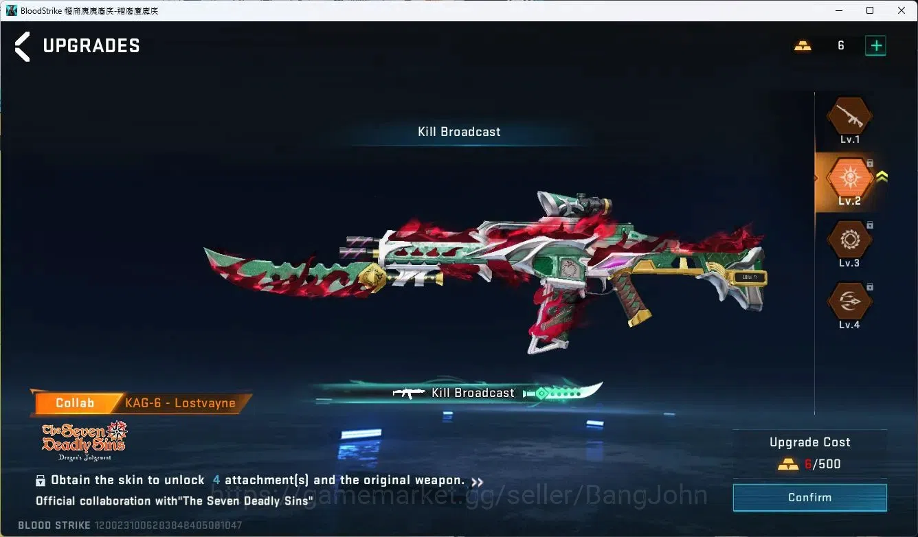Blood Strike Accounts ASIA COLLAB=KAR98K,AK47,KAG-6,MCX,QBZ95|ULTRA=MCX| image 6