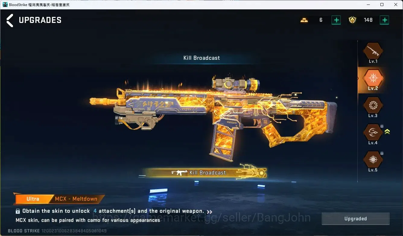 Blood Strike Accounts ASIA COLLAB=KAR98K,AK47,KAG-6,MCX,QBZ95|ULTRA=MCX| image 7