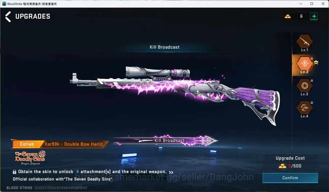 Blood Strike Accounts ASIA COLLAB=KAR98K,AK47,KAG-6,MCX,QBZ95|ULTRA=MCX| image 9