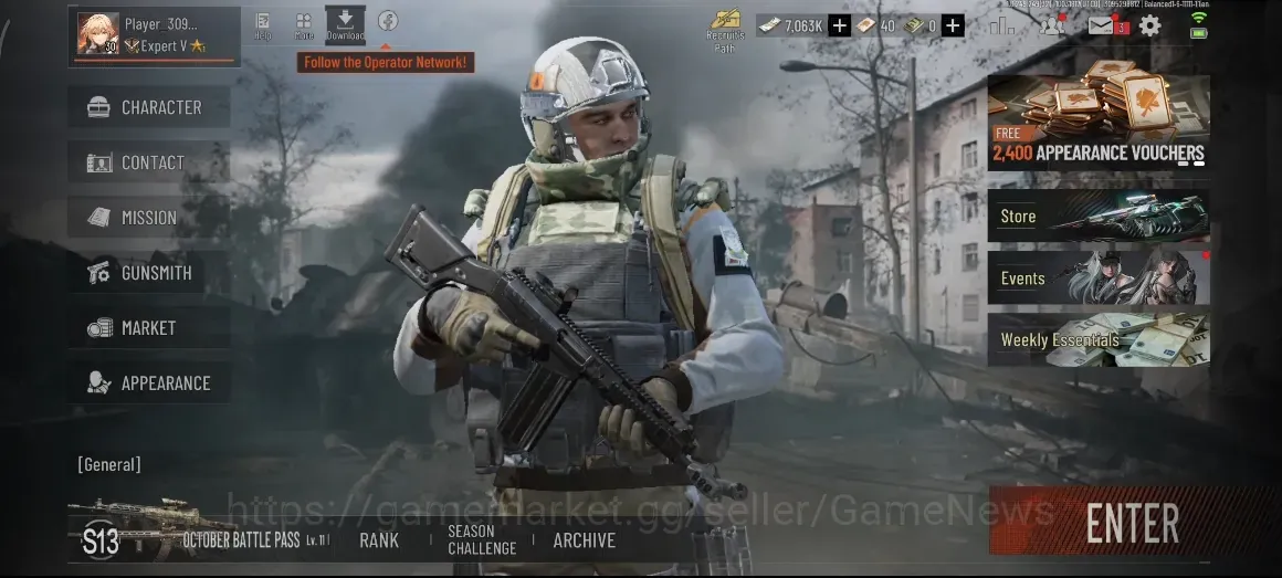 Arena Breakout Accounts High Value Mobile|Lv 30|SV 10,5M|CV 7M|OF AKM,Forest MP5,Abomi Vector 9,Speed SQB M110,SI G18C|CN 1
