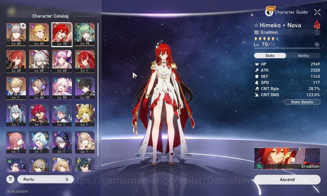 Honkai Star Rail Accounts Others ASIA|TL 54|6 Limited|( Himeko Nova, Gilgamesh, )+Signature,Huohuo,Jing Yuan,Fu 1