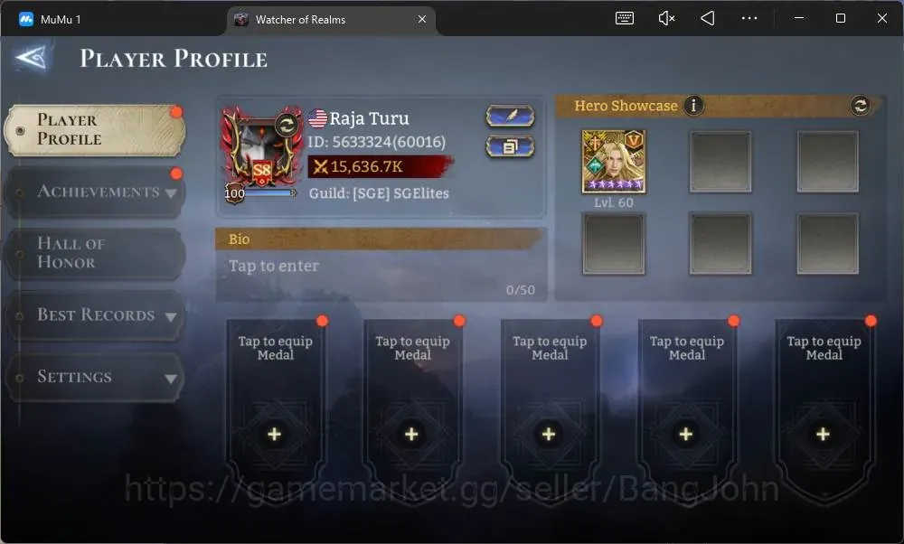 Watcher of Realms Accounts End-Game Global 60xx|Power 15,6M|15 Lord IngridA5,TorodorA3,DemiA1|117 Legend Lady AlexA5|2 1