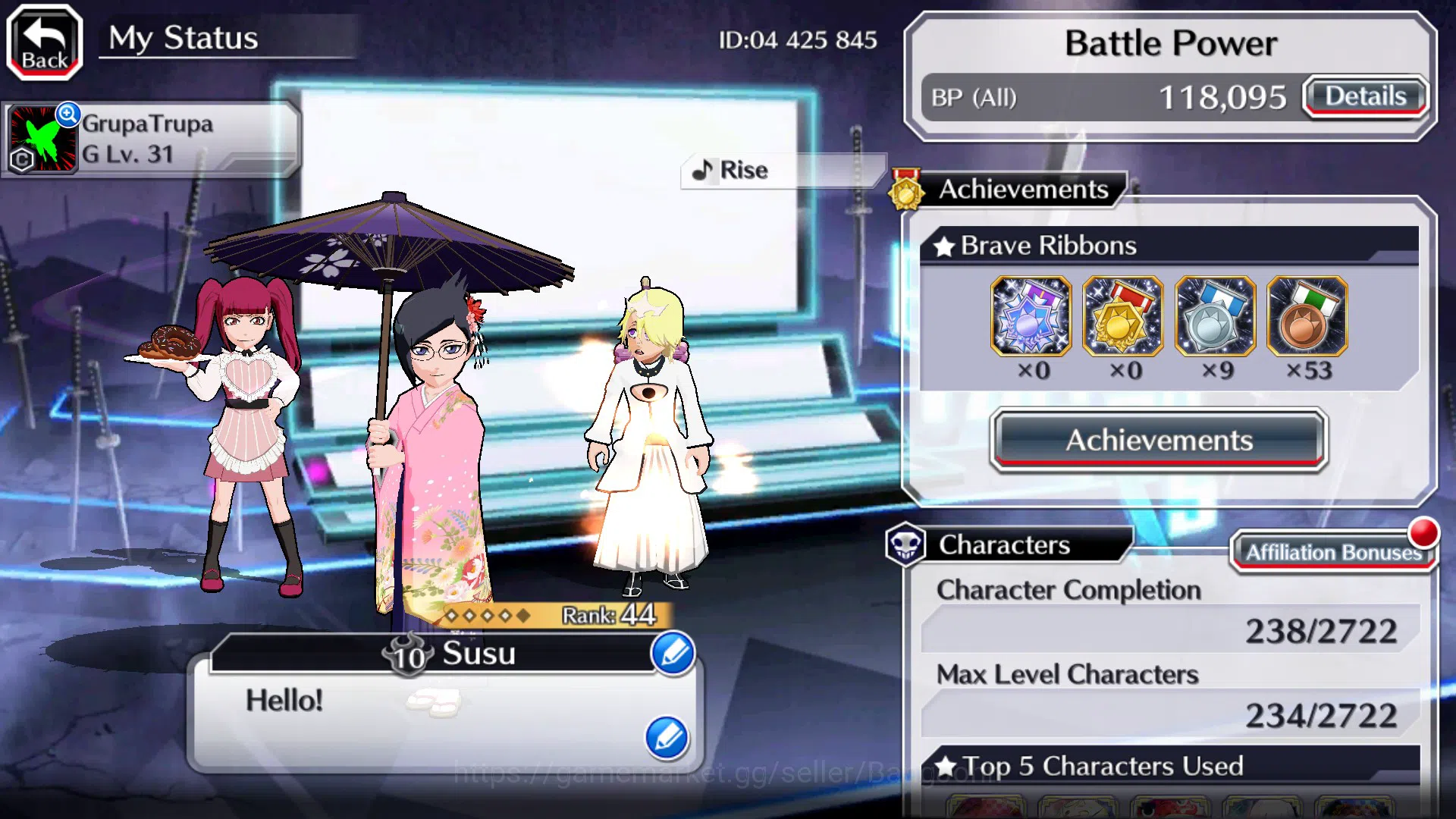 Bleach: Brave Souls Accounts Starter GLOBAL]11K Orb+Fresh All 2