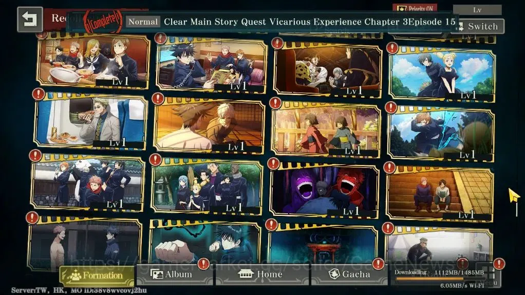 Jujutsu Kaisen: Phantom Parade Accounts TW,HK|PR 43 Ready Gacha 71K Cube|34 SSR 4 Limit [Entrust Yuji,Awk GojoA1,FF 16