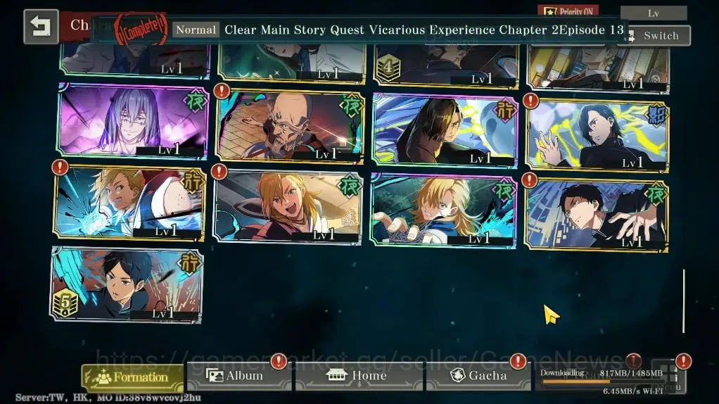 Jujutsu Kaisen: Phantom Parade Accounts TW,HK|PR 43 Ready Gacha 71K Cube|34 SSR 4 Limit [Entrust Yuji,Awk GojoA1,FF 7