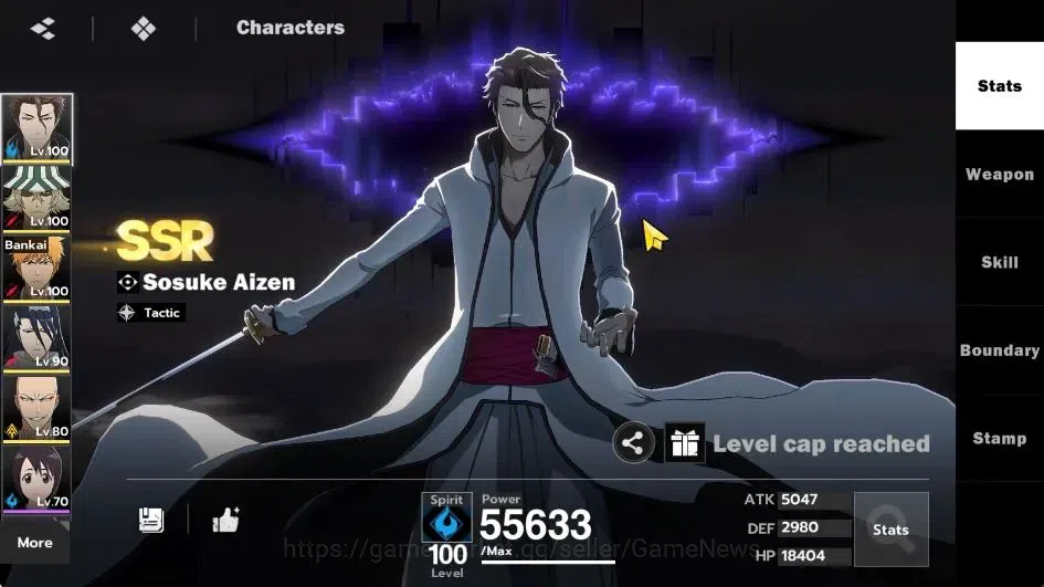 BLEACH: Soul Resonance Accounts NuverseSEA|LV 71|8 SSR [(AizenB5,UrahB2,Ichigo,Bya image 3
