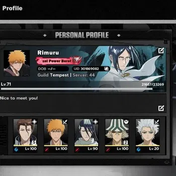 BLEACH: Soul Resonance Accounts NuverseSEA|LV 71|8 SSR [(AizenB5,UrahB2,Ichigo,Bya image 1