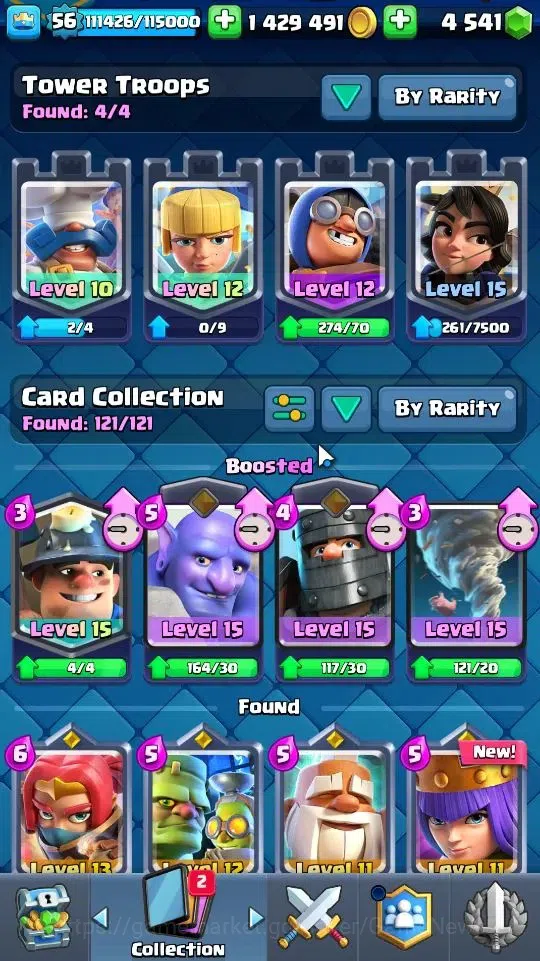 Clash Royale Accounts Lv56|KTL 15|Trophy 8172|Card 121|16 EVO,2 Hero,8 C image 13