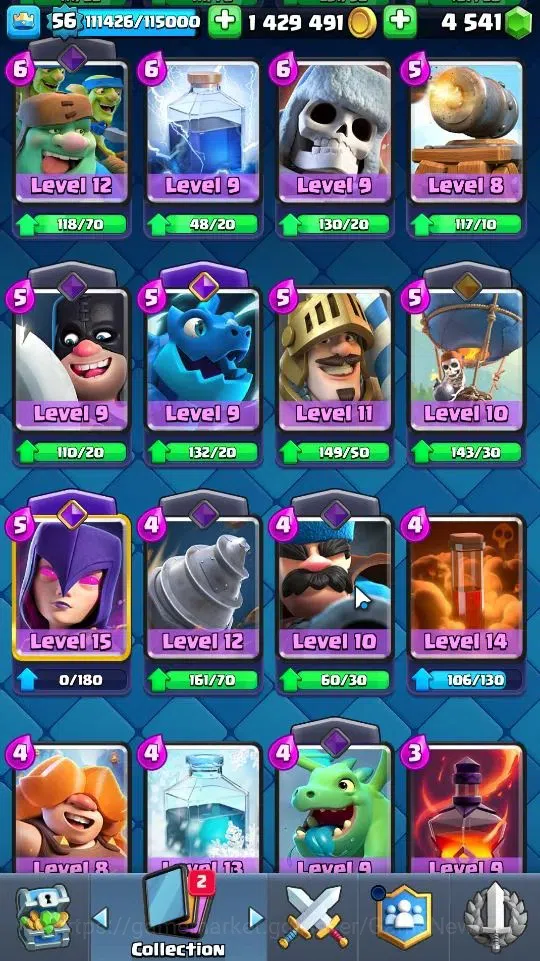 Clash Royale Accounts Lv56|KTL 15|Trophy 8172|Card 121|16 EVO,2 Hero,8 C image 18