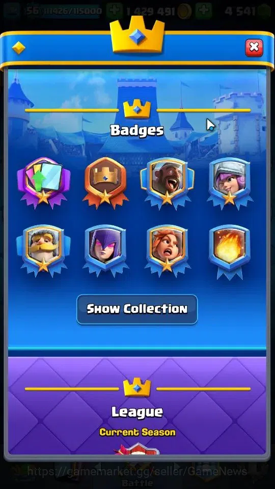 Clash Royale Accounts Lv56|KTL 15|Trophy 8172|Card 121|16 EVO,2 Hero,8 C image 3