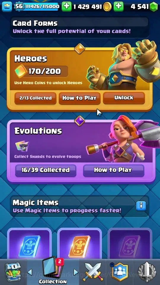 Clash Royale Accounts Lv56|KTL 15|Trophy 8172|Card 121|16 EVO,2 Hero,8 C image 5