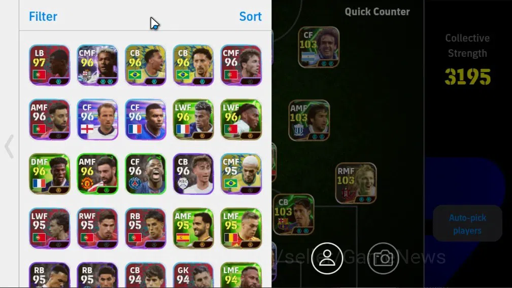 eFootball Accounts Legends & Iconic Players Android|8 Epic (Cristiano Ronaldo,Steven Gerrard,Edmilson,Dirk Kuyt,Gabriel 2