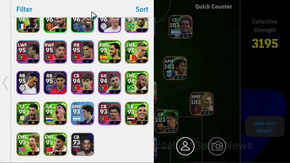 eFootball Accounts Legends & Iconic Players Android|8 Epic (Cristiano Ronaldo,Steven Gerrard,Edmilson,Dirk Kuyt,Gabriel 3