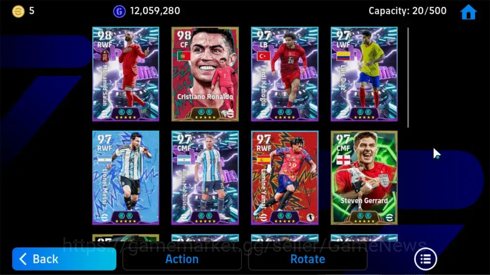 eFootball Accounts Legends & Iconic Players Android|8 Epic (Cristiano Ronaldo,Steven Gerrard,Edmilson,Dirk Kuyt,Gabriel 5