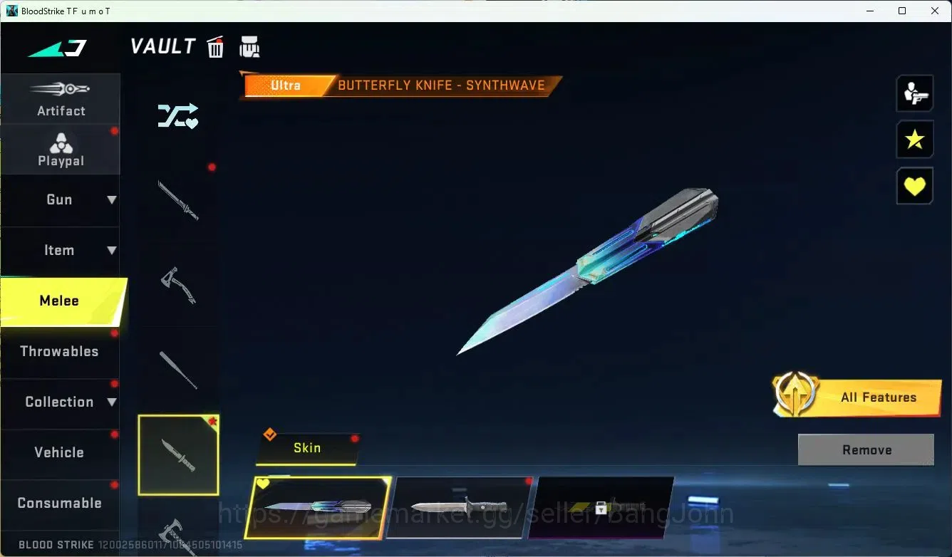 Blood Strike Accounts ASIA|MELE=BUTFLY KNIFE (ULTRA)|ULTRA=KRAKEN,ORIGIN image 10