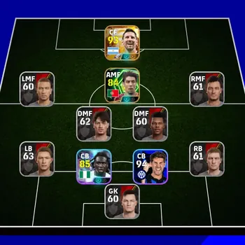 eFootball Accounts Legends & Iconic Players Mobile |PW 2076|BIGT LionelMessi,Epic RuiCosta,Shwt CalvinBassey Messi|Coach
