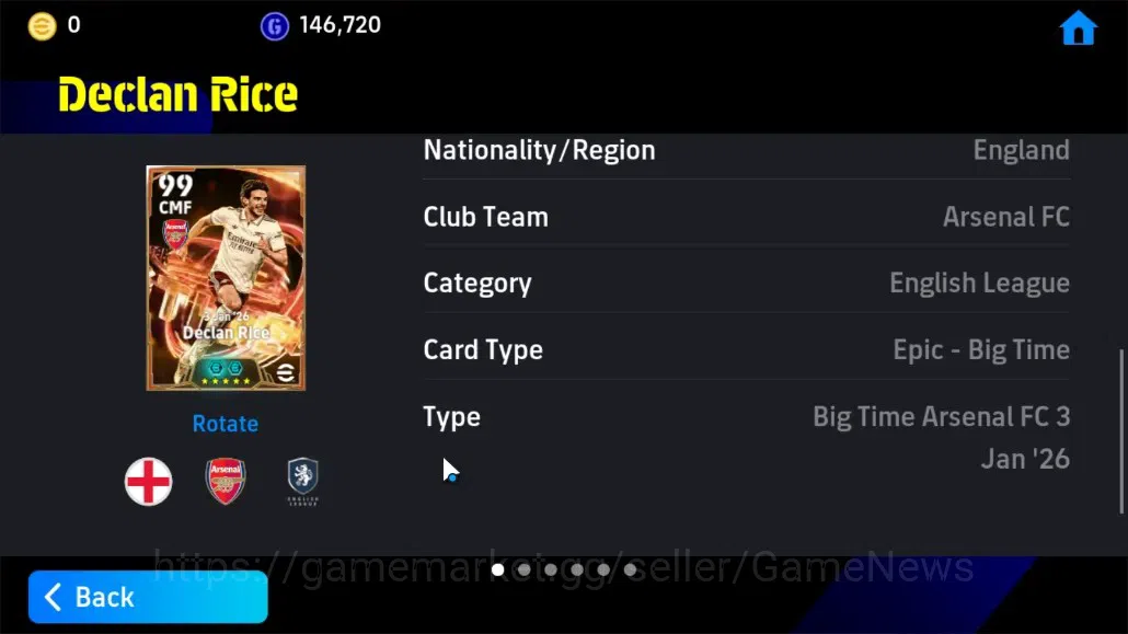 eFootball Accounts Android|Big Time Declan Rice 3 jan'26,Didier Drogb image 7