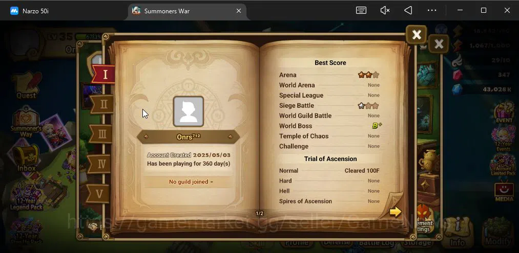Summoners War: Sky Arena Accounts ASIA Lv 35| 1 LD[Craka] | 16 Total NB5[Triton,Tesh image 3