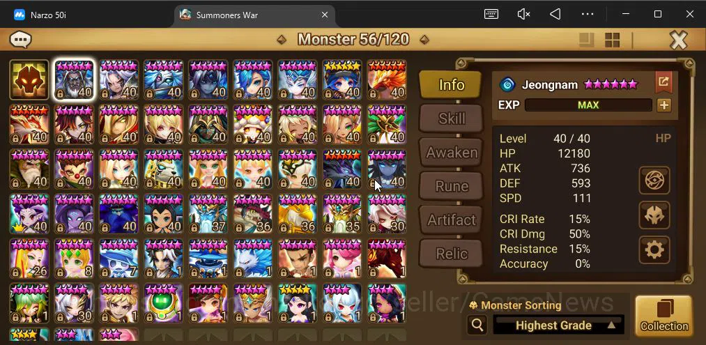 Summoners War: Sky Arena Accounts ASIA Lv 35| 1 LD[Craka] | 16 Total NB5[Triton,Tesh image 6