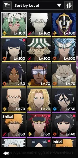 BLEACH: Soul Resonance Accounts NuverseSEA|LV 73|10 SSR[NellielB4,IchigoIHB2,Mayur image 2