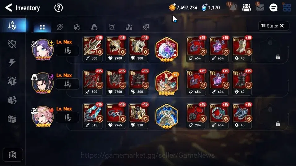 Epic Seven Accounts Global Unverif|New Era|2 ML(Rhiana&Luciel,LQ Charl image 13