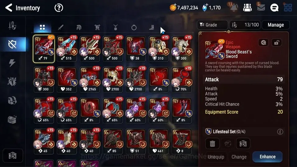 Epic Seven Accounts Global Unverif|New Era|2 ML(Rhiana&Luciel,LQ Charl image 14