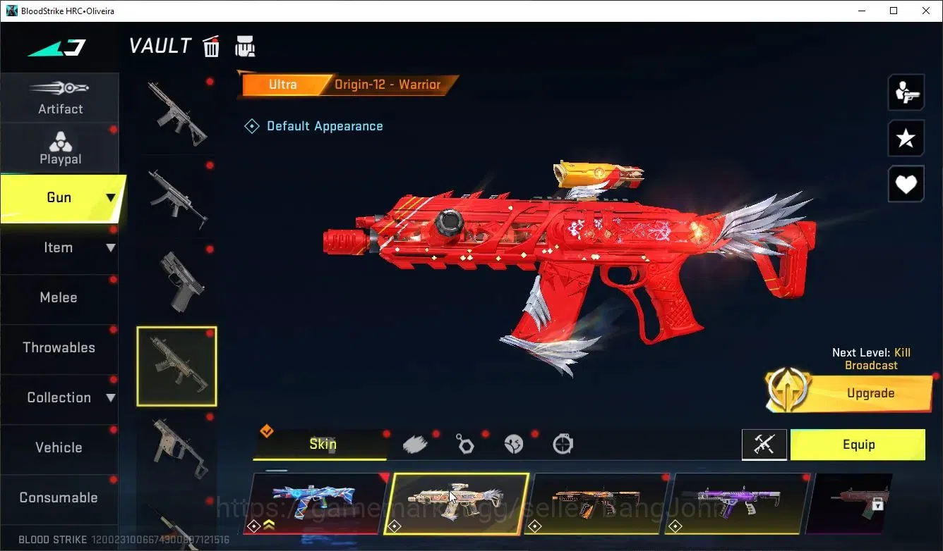 Blood Strike Accounts Collab Skin ASIA|1 ETERNAL:OBZ95-Whisper|6 Collab[7DS/EVA/TR]|5 Limit|12 Ultra Guns|Butterfly 5