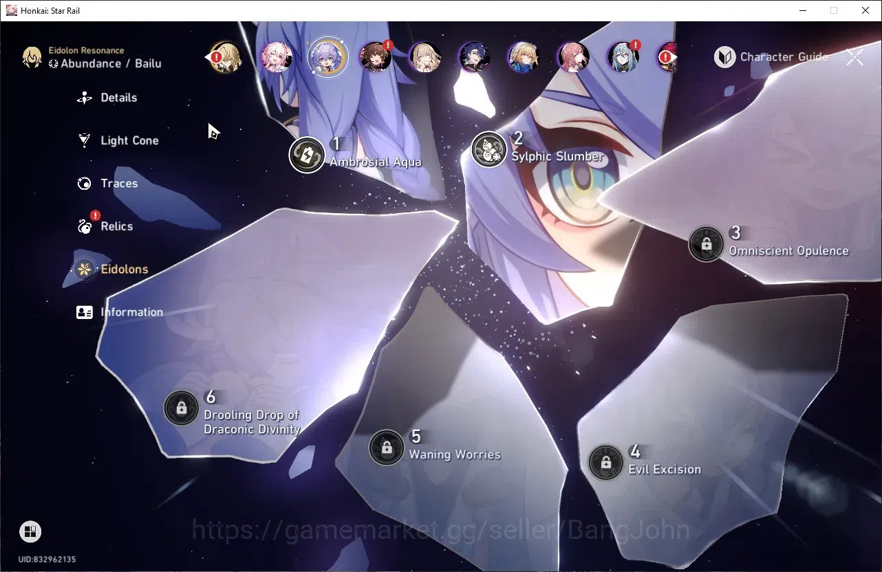 Honkai Star Rail Accounts ASIA | TL 65|Acheron E1|Robin E1|Dan Heng PT|Luoch image 10