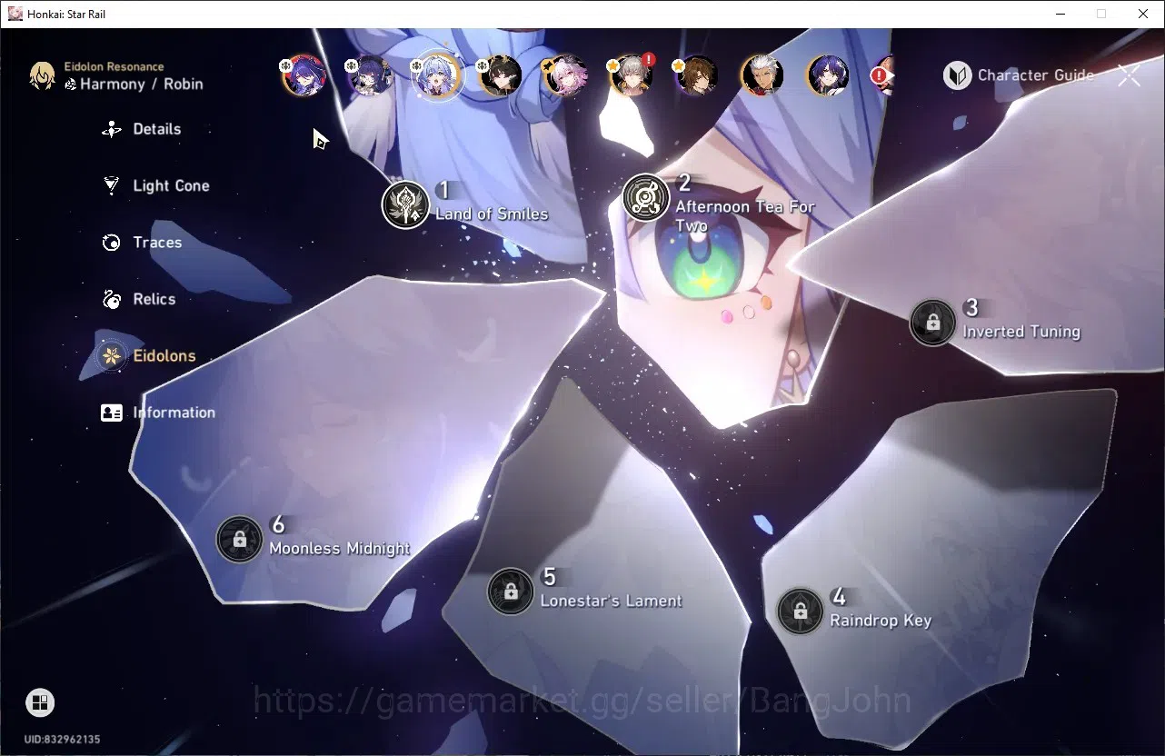 Honkai Star Rail Accounts ASIA | TL 65|Acheron E1|Robin E1|Dan Heng PT|Luoch image 11