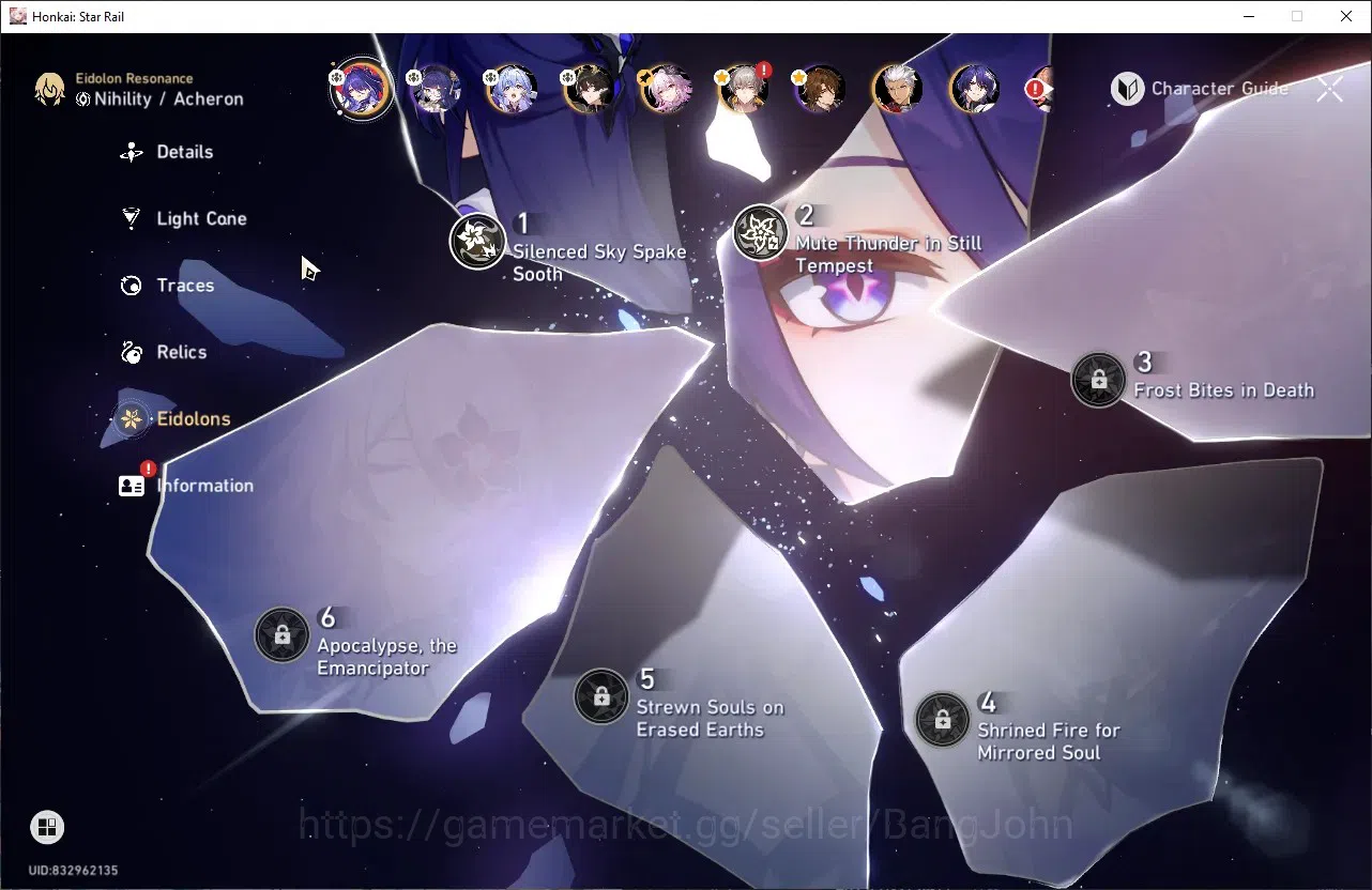 Honkai Star Rail Accounts ASIA | TL 65|Acheron E1|Robin E1|Dan Heng PT|Luoch image 12