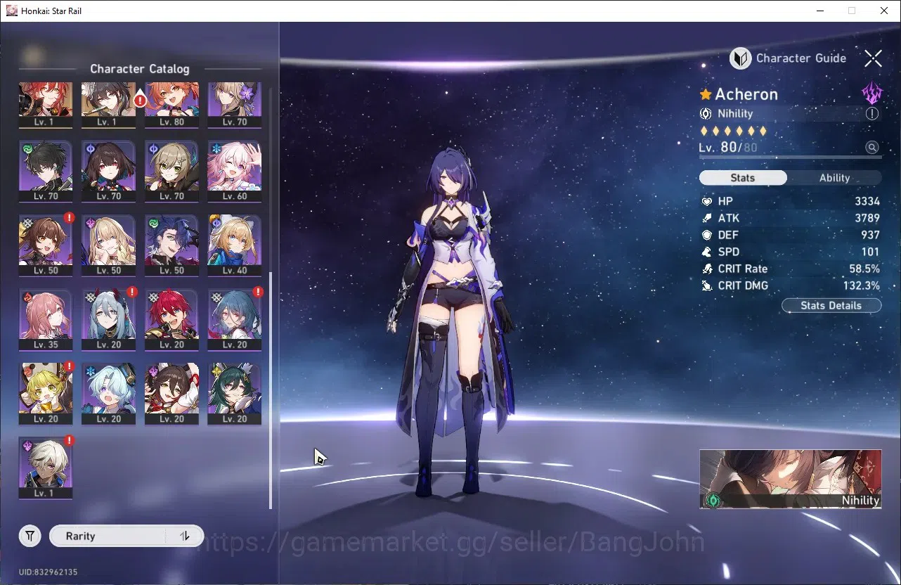 Honkai Star Rail Accounts ASIA | TL 65|Acheron E1|Robin E1|Dan Heng PT|Luoch image 13