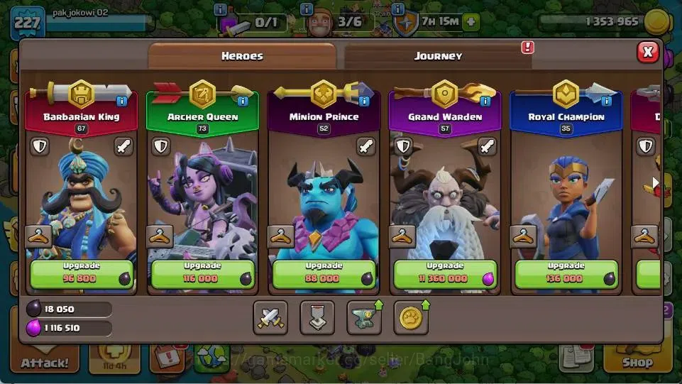 Clash of Clans Accounts Global | TH 18-BH 10 | LVL 227 | AQ 73 ,MP 52 ,GW image 6