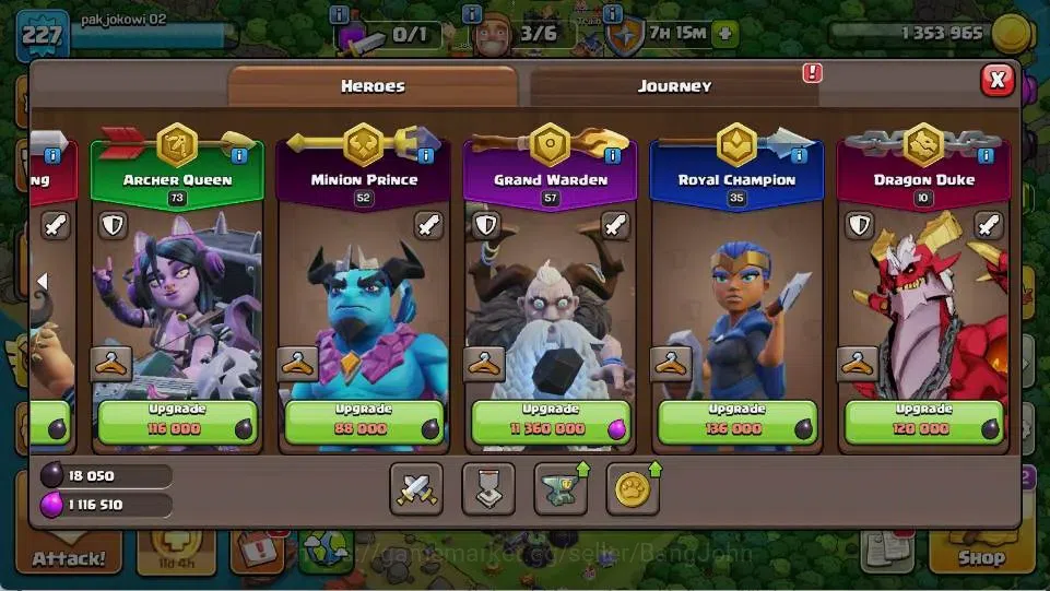 Clash of Clans Accounts Global | TH 18-BH 10 | LVL 227 | AQ 73 ,MP 52 ,GW image 7