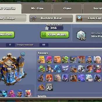Clash of Clans High-End Global | TH 18-BH 10 | LVL 227 | AQ 73 ,MP 52 ,GW  image 1