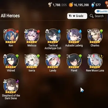 Epic Seven Accounts Starter Global|Unverif|Best Starter 2 ML(Sot Dark Diene,New Moon Luna)TA Coli|PoH+Bless ON|MoR