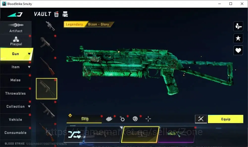 Blood Strike Accounts Collab Skin ASIA|ULTRA: FAL-Warrior,FN2000-Limbo(TR),MCX-Hannya,AUG-Apocalypse,P90-Molten 1