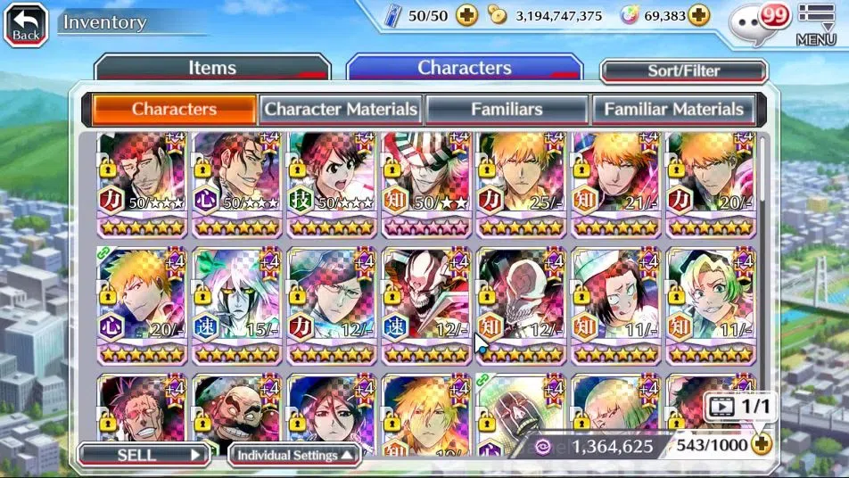 Bleach: Brave Souls Accounts GLOBAL 1,9M POWER + 69K ORB|4 MT((Shunsui Fierce,K image 8