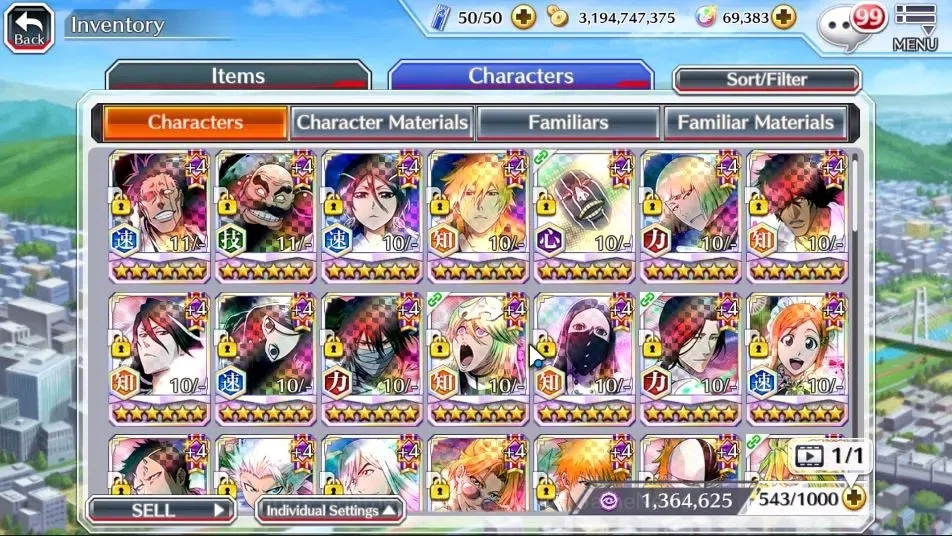 Bleach: Brave Souls Accounts GLOBAL 1,9M POWER + 69K ORB|4 MT((Shunsui Fierce,K image 9