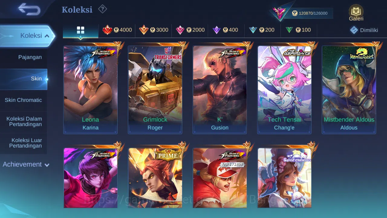 Mobile Legends: Bang Bang Accounts Hero 132 Skin 364 | Legend Franco | KOF Gusion, Dy image 3