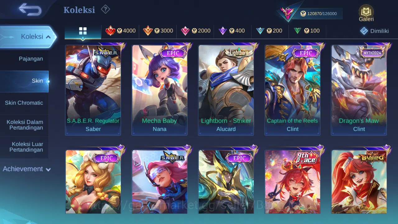 Mobile Legends: Bang Bang Accounts Hero 132 Skin 364 | Legend Franco | KOF Gusion, Dy image 7