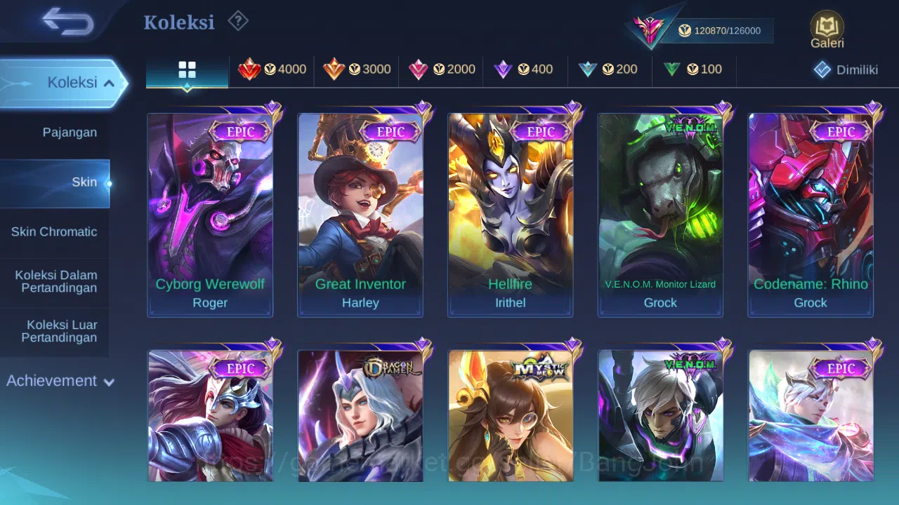 Mobile Legends: Bang Bang Accounts Hero 132 Skin 364 | Legend Franco | KOF Gusion, Dy image 9