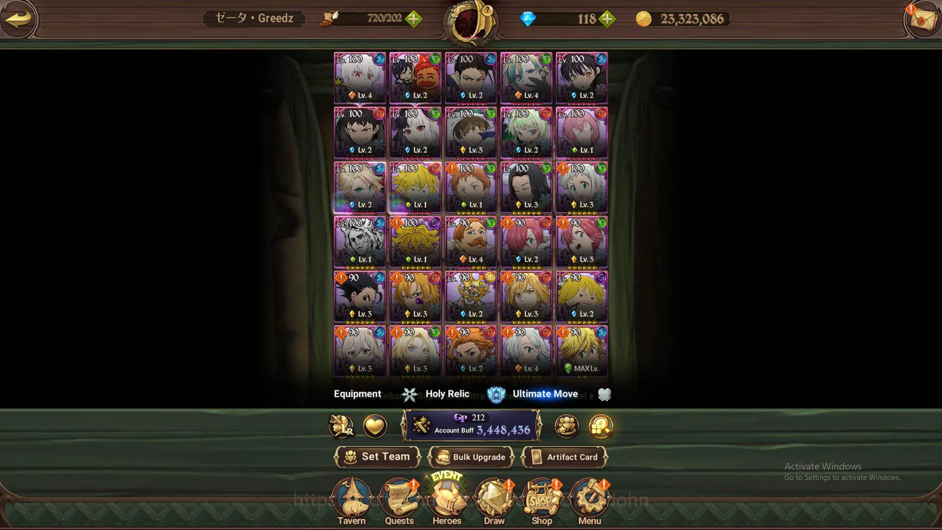 The Seven Deadly Sins: Grand Cross Accounts Others ASIA|3.4m CC|Full CollabFF Sho5/6|UR 12