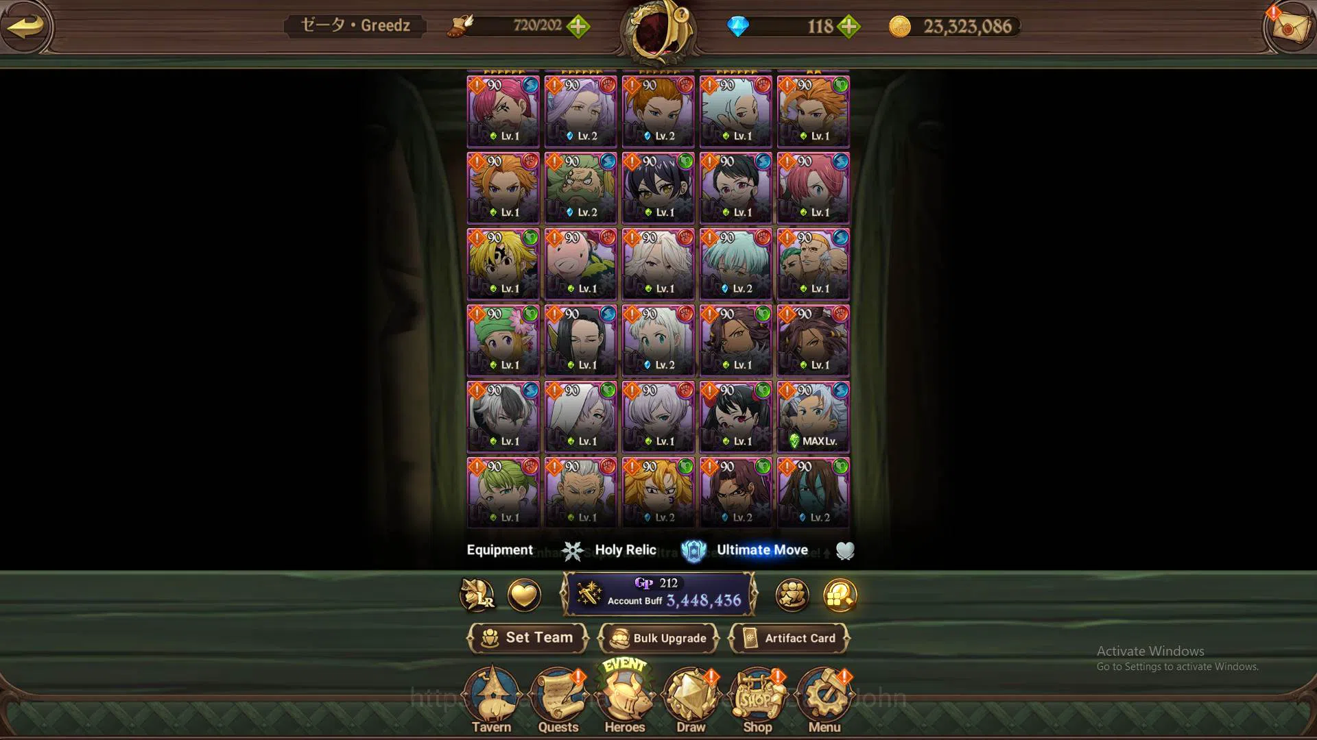 The Seven Deadly Sins: Grand Cross Accounts Others ASIA|3.4m CC|Full CollabFF Sho5/6|UR 13