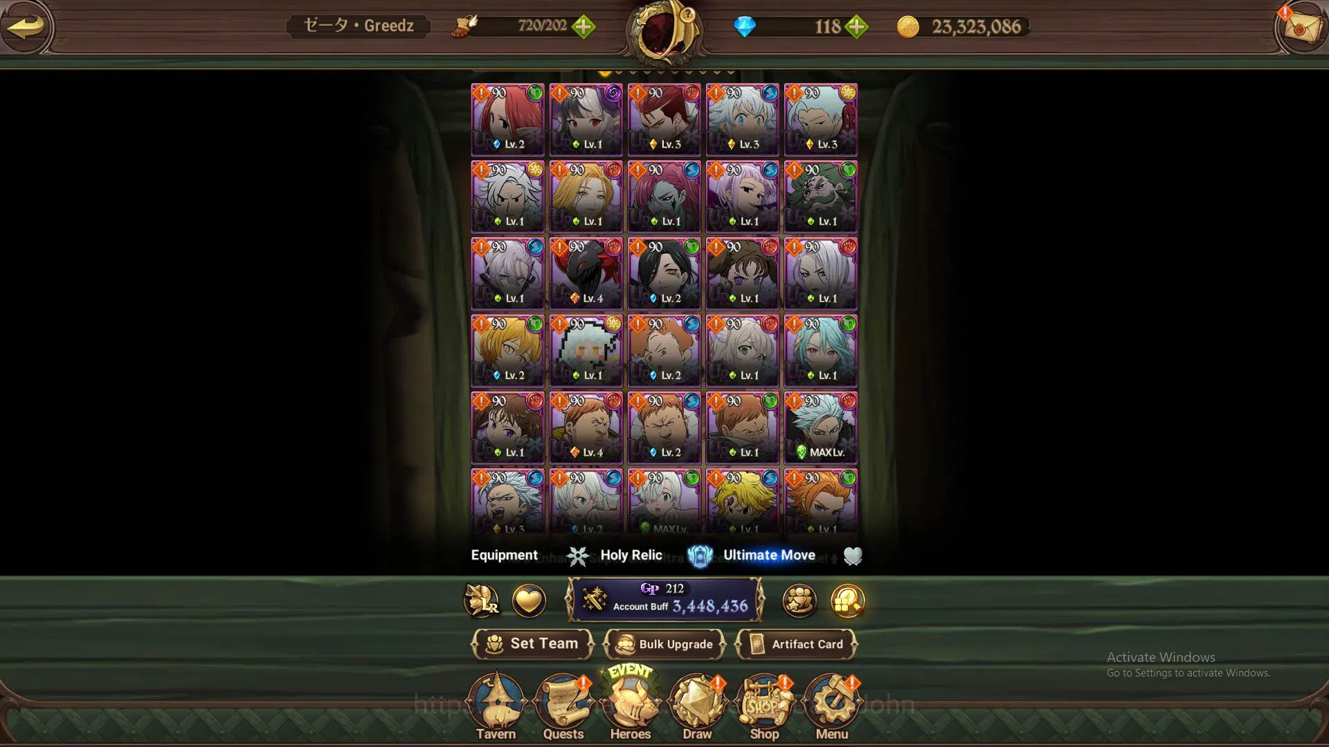 The Seven Deadly Sins: Grand Cross Accounts Others ASIA|3.4m CC|Full CollabFF Sho5/6|UR 14