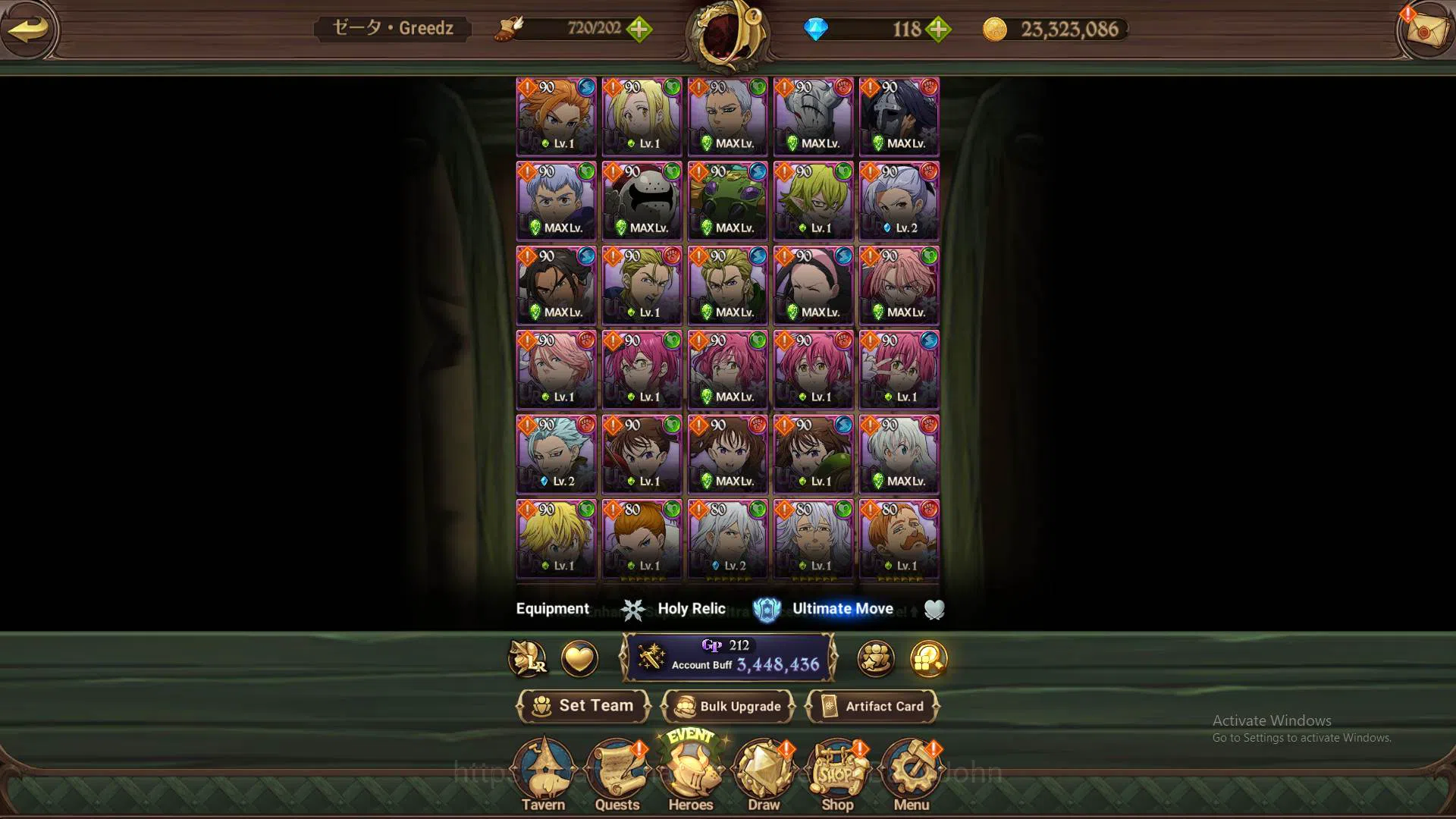 The Seven Deadly Sins: Grand Cross Accounts Others ASIA|3.4m CC|Full CollabFF Sho5/6|UR 15
