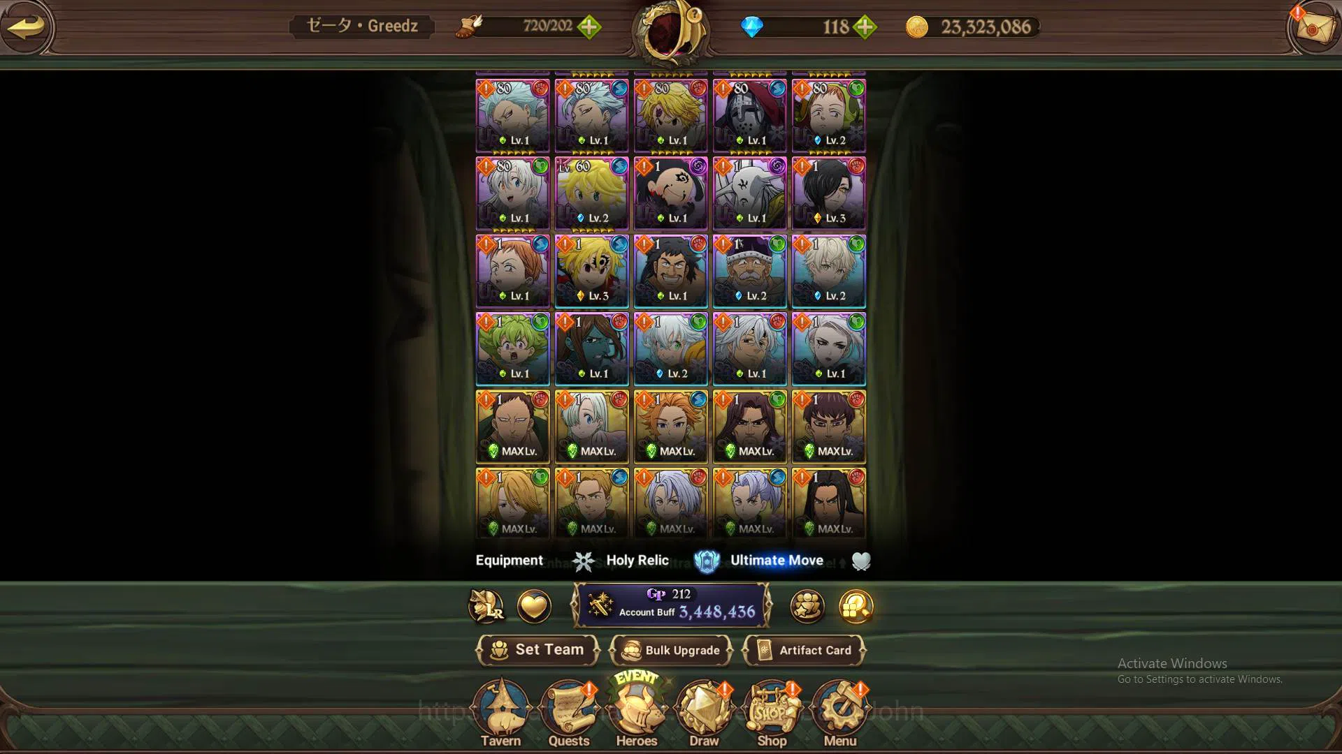 The Seven Deadly Sins: Grand Cross Accounts Others ASIA|3.4m CC|Full CollabFF Sho5/6|UR 16