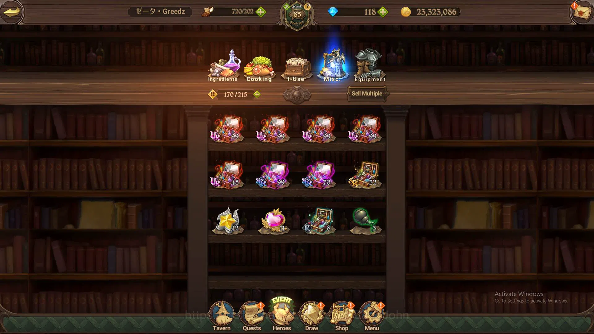 The Seven Deadly Sins: Grand Cross Accounts Others ASIA|3.4m CC|Full CollabFF Sho5/6|UR 6