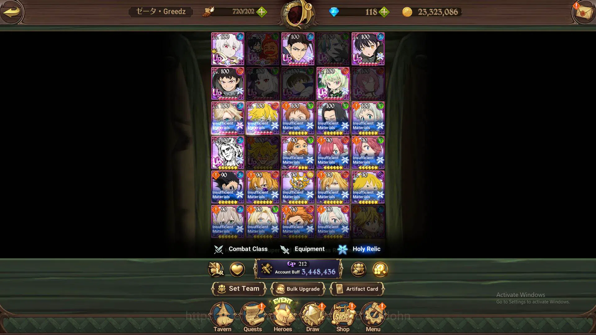 The Seven Deadly Sins: Grand Cross Accounts Others ASIA|3.4m CC|Full CollabFF Sho5/6|UR 9