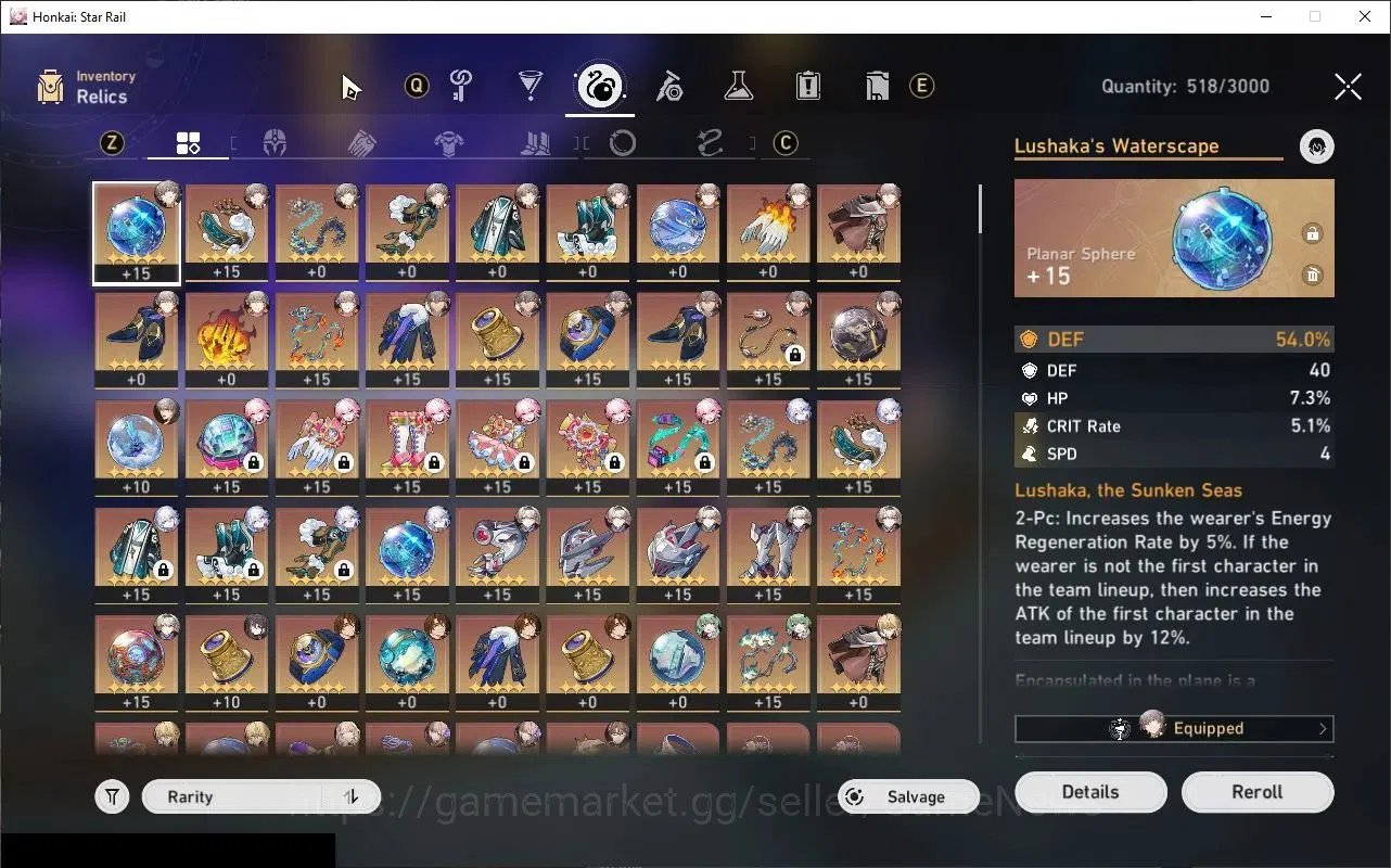 Honkai Star Rail Accounts Asia|Free ZZZ|TL 65|8 Limited|1 PremTeam|(Evanesci image 9