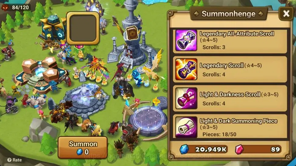 Summoners War: Sky Arena Accounts Starter GLOBAL | NB 5 TESHAR,Starter Gacha 115 12Y+160 11Y Scrool, 3 Legendary All 4